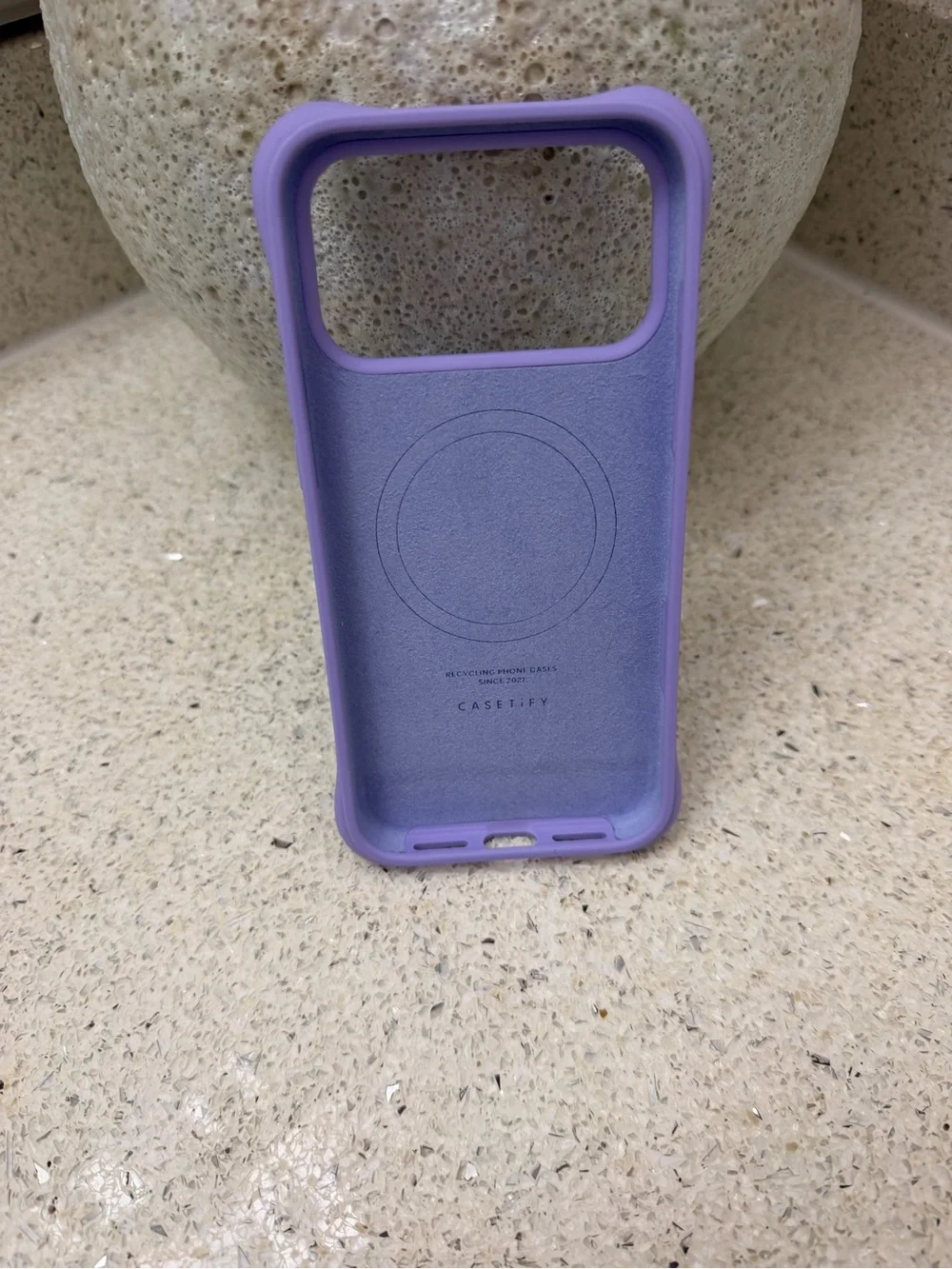 Casetify Lavender Purple Silicone Phone Case with Ring Texture